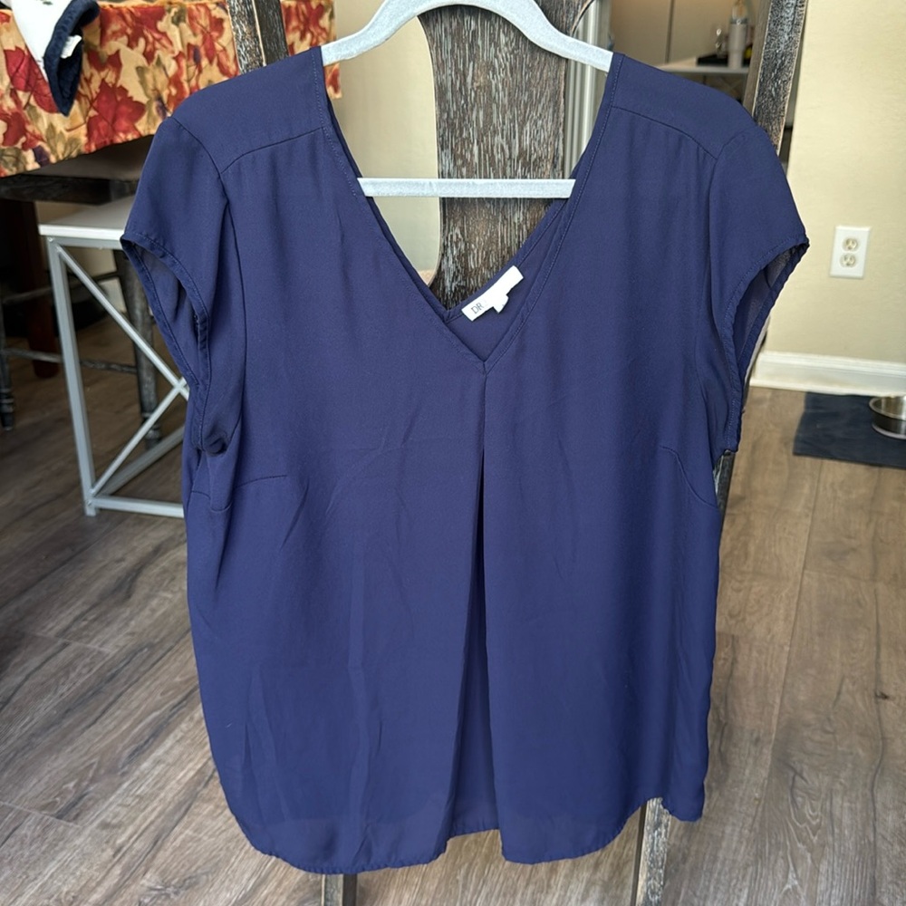 Navy Blue Size Large Blouse